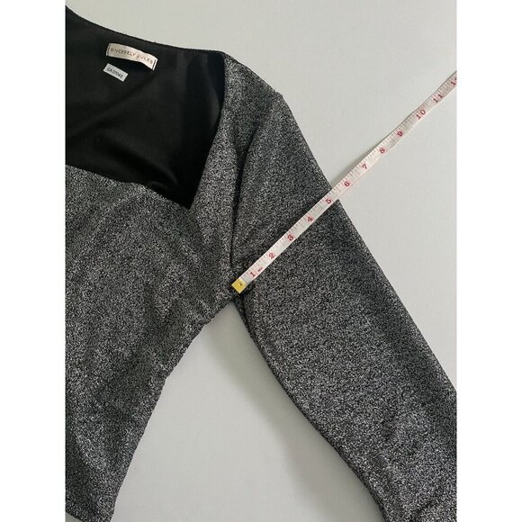 Sincerely Jules Top Women’s M Silver Glitter Square Neckline Style T58459 - Picture 4 of 6